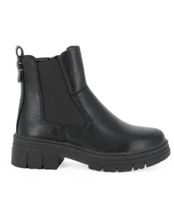 REFRESH - Beatles nero con zip laterale e suola track