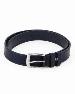 RENATO BALESTRA - Cinta da uomo blu in VERA PELLE