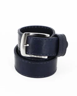 RENATO BALESTRA - Cinta da uomo blu in VERA PELLE