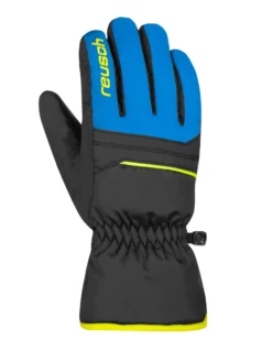 REUSCH - Guanti sci neri, blu e gialli da bambino idrorepellenti, antivento e ultratraspiranti - ALAN