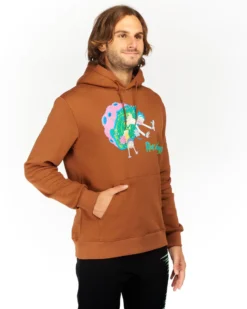 RICK AND MORTY - UOMO FELPA CON CAPPUCCIO
