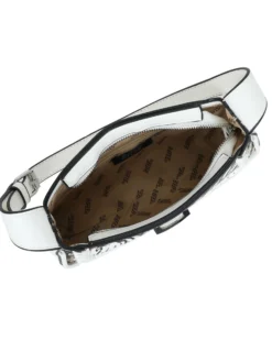 RIFLE - Borsa a spalla animalier con dettaglio intreccio frontale, tracolla removibile