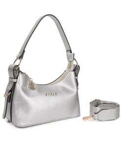 RIFLE - Borsa a spalla argento, tracolla removibile