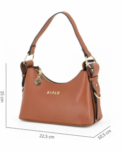 RIFLE - Borsa a spalla biscotto, tracolla removibile