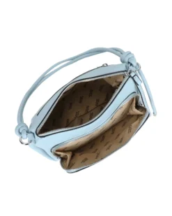 RIFLE - Borsa a spalla celeste con tasca frontale e tracolla removibile