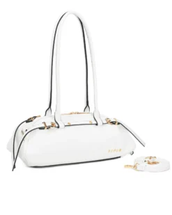 RIFLE - Borsa baguette a spalla naturale con fibbie, tracolla removibile
