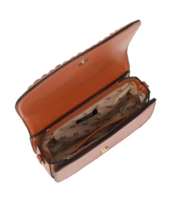 RIFLE - Borsa cuoio con tre scomparti interni e treccia sulla patta, tracolla removibile