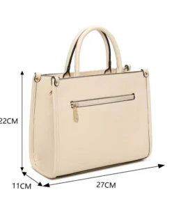 RIFLE - Borsa due manici animalier celeste con tasca posteriore, tracolla removibile