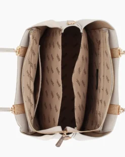 RIFLE - Borsa due manici beige con tre scomparti interni, tracolla removibile
