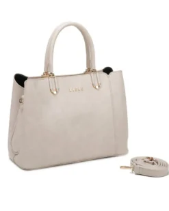 RIFLE - Borsa due manici beige con tre scomparti interni, tracolla removibile