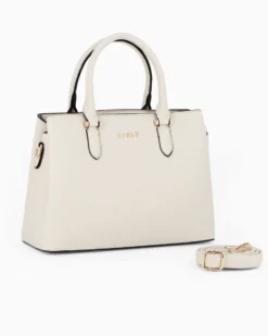 RIFLE - Borsa due manici beige, tracolla removibile