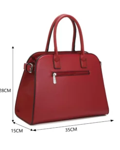 RIFLE - Borsa due manici rubino con tasca posteriore, tracolla removibile