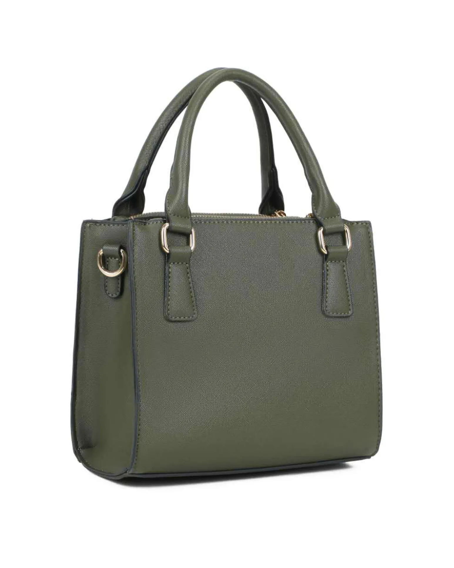 RIFLE - Borsa due manici verde con tre scomparti principali, tracolla removibile
