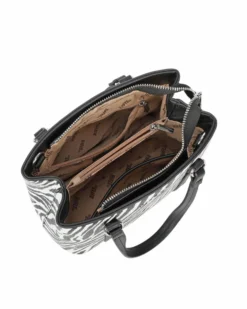 RIFLE - Borsa due manici zebrata con tre scomparti interni e tracolla removibile