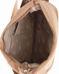 RIFLE - Borsa taupe con manico regolabile e tasca frontale
