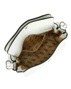 RIFLE - Borsa un manico bianca con doppia patta, tracolla removibile