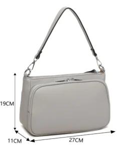 RIFLE - Borsa un manico perla con tasca frontale e posteriore, tracolla removibile