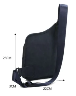 RIFLE - Borsello monospalla blu da uomo con due tasche frontali