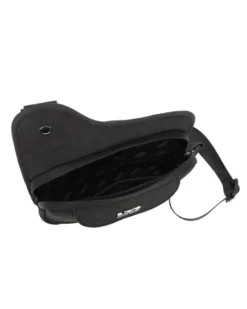 RIFLE - Borsello monospalla nero da uomo con due tasche frontali