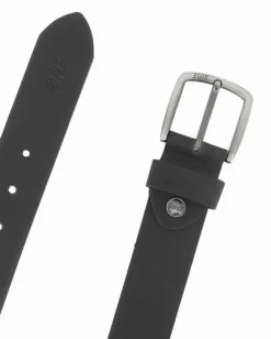 RIFLE - Cinta nera in VERA PELLE da uomo