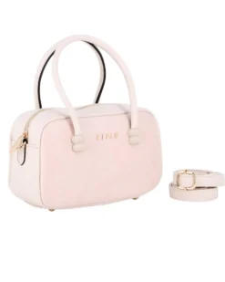 RIFLE - Minibag a due manici cipria con parte frontale scamosciata, tracolla removobile