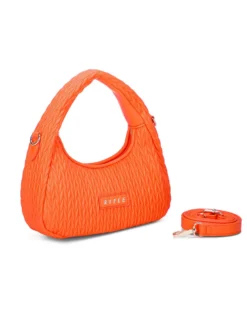 RIFLE - Minibag arancione trapuntata con tracolla removibile