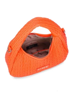 RIFLE - Minibag arancione trapuntata con tracolla removibile