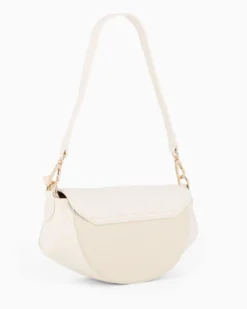 RIFLE - Minibag beige con patta e tracolla removibile