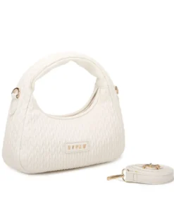 RIFLE - Minibag beige trapuntata con tracolla removibile