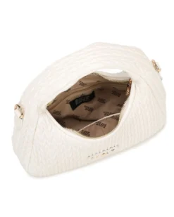 RIFLE - Minibag beige trapuntata con tracolla removibile