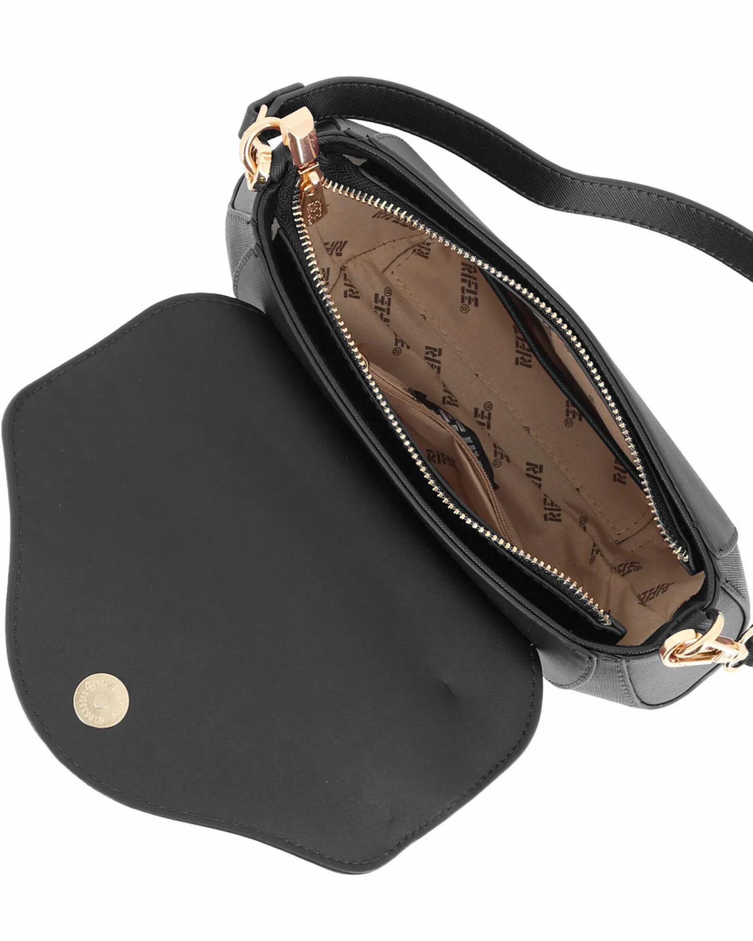 RIFLE - Minibag bordeaux con patta e tracolla removibile