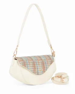 RIFLE - Minibag con patta multicolor effetto intreccio e tracolla removibile