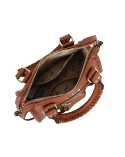 RIFLE - Minibag cuoio con taschino frontale, tracolla removibile