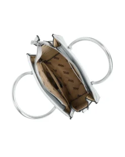 RIFLE - Minibag due manici argento con tracolla removibile