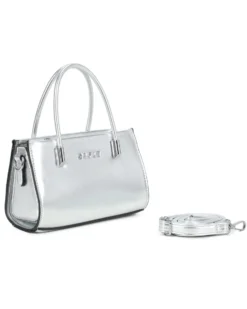 RIFLE - Minibag due manici argento con tracolla removibile