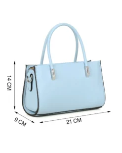 RIFLE - Minibag due manici celeste con tracolla removibile