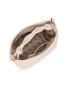 RIFLE - Minibag naturale con manico intrecciato, tracolla removibile