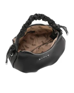 RIFLE - Minibag nera con manico arricciato, tracolla removibile