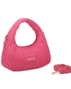 RIFLE - Minibag rosa trapuntata con tracolla removibile