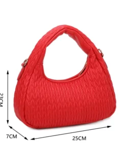 RIFLE - Minibag rossa trapuntata con tracolla removibile