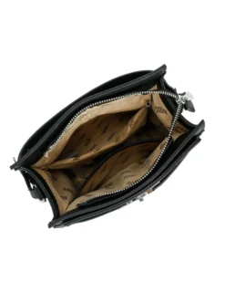 RIFLE - Minibag un manico nera con tasca posteriore e cinturini con chiusura a girello, tracolla removibile