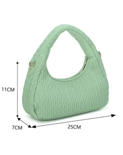 RIFLE - Minibag verde salvia trapuntata con tracolla removibile