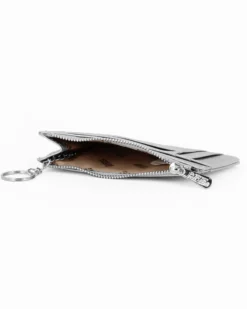 RIFLE - Portacarte argento con tasca portaspicci e anello portachiavi