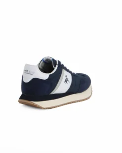 RIFLE - Scarpa blu da uomo con lacci e logo laterale