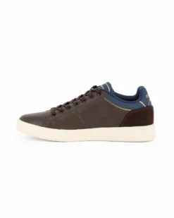 RIFLE - Scarpa marrone con lacci e inserto scamosciato