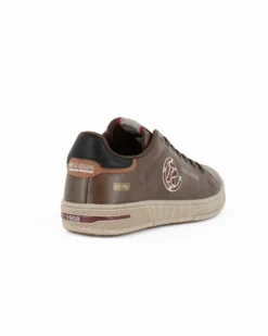RIFLE - Scarpa marrone da uomo con lacci e logo laterale