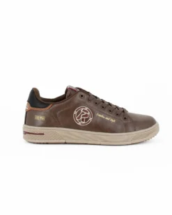 RIFLE - Scarpa marrone da uomo con lacci e logo laterale