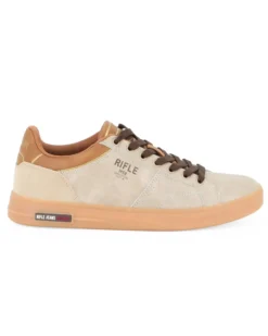 RIFLE - Scarpa sneakers beige da uomo con lacci
