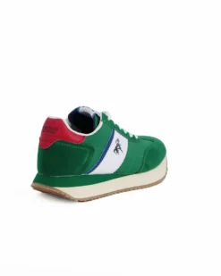 RIFLE - Scarpa verde da uomo con lacci e logo laterale
