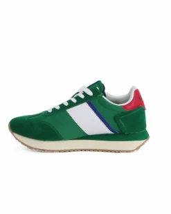 RIFLE - Scarpa verde da uomo con lacci e logo laterale
